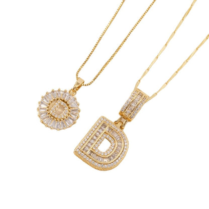 2 Pack Initial Letter Pendant Necklaces-Best Gift for Your Mom💝
