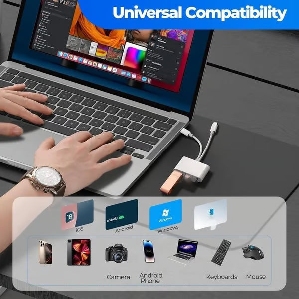 🏆Flash Sale⚡ 50K+ SOLD! Almost Gone-🔥4-in-1 USB-C Memory Card Reader