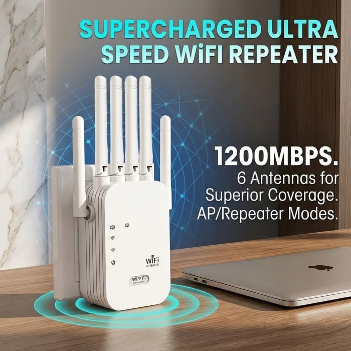 📶 AC1200 WiFi Range Extender – Boost Your Home WiFi Coverage