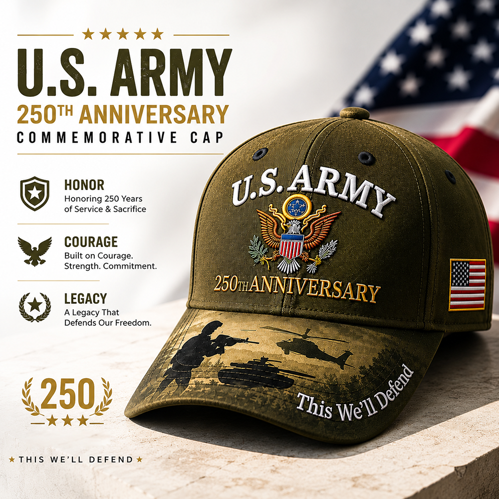 🔥 Father’s Day Sale - ❤️ U.S. Army 250th Anniversary Commemorative Cap 🇺🇸