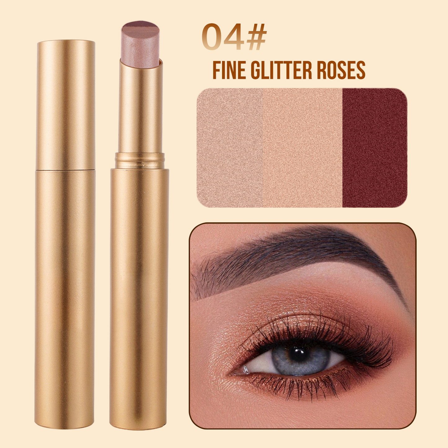 🏆️Best Sale 50K+ SOLD!🌟 3-in-1 Shimmer Eyeshadow Stick | One Swipe, Stunning Eyes 😍
