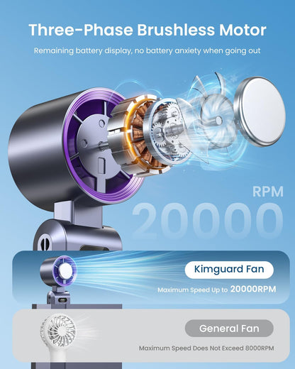 ❄️Ice in Your Pocket. Hurricane in Your Hand🥶Ultra-High Speed Portable Fan🌪️