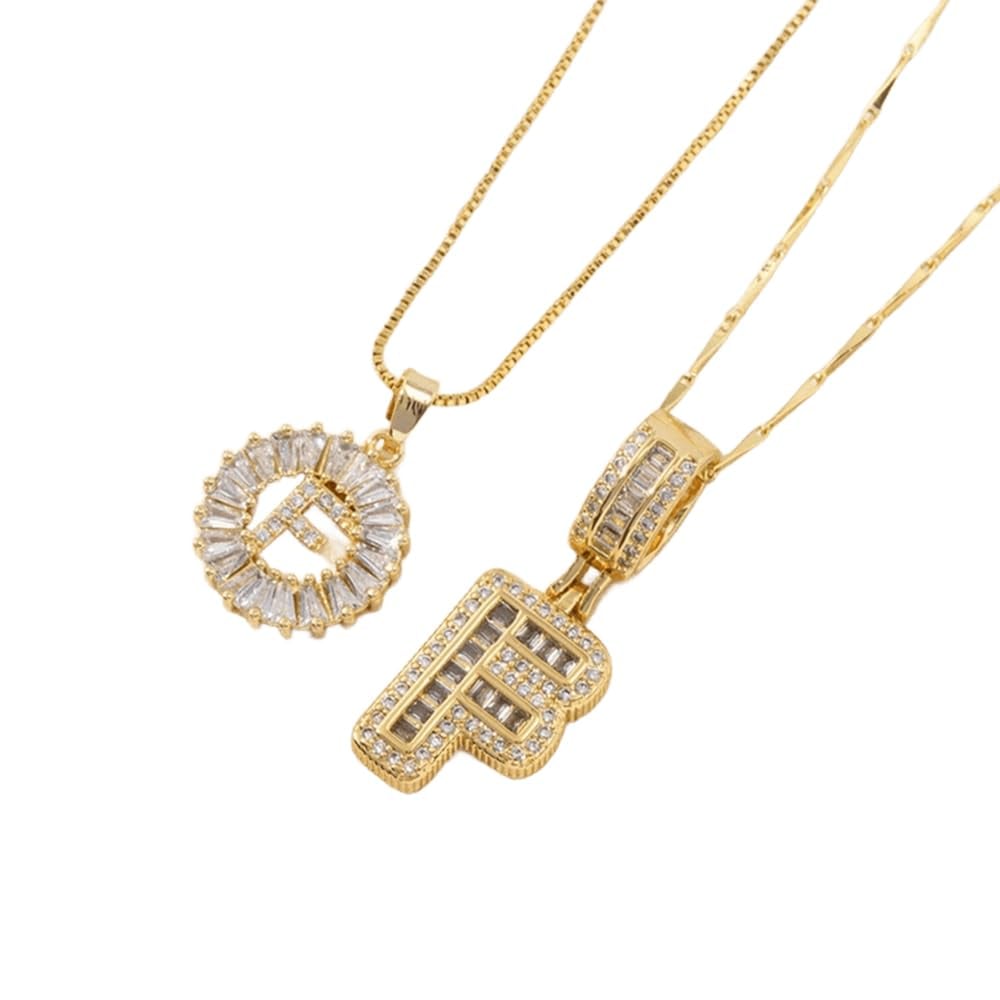 2 Pack Initial Letter Pendant Necklaces-Best Gift for Your Mom💝