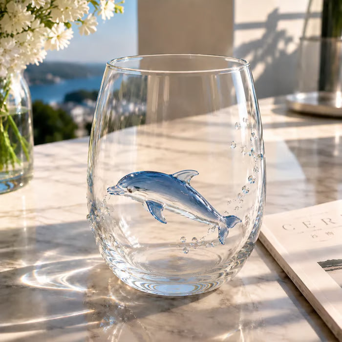 🌊 3D Ocean Animal Glass – Sculptural Marine Life Drinkware