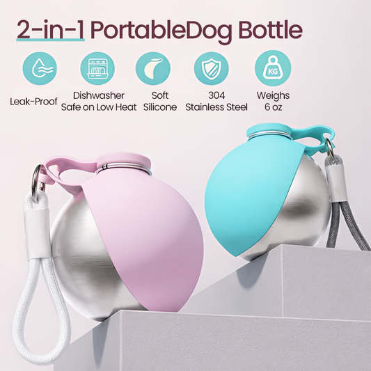 ✨47% OFF🐕The 2-in-1 Dog Water Bottle & Bowl