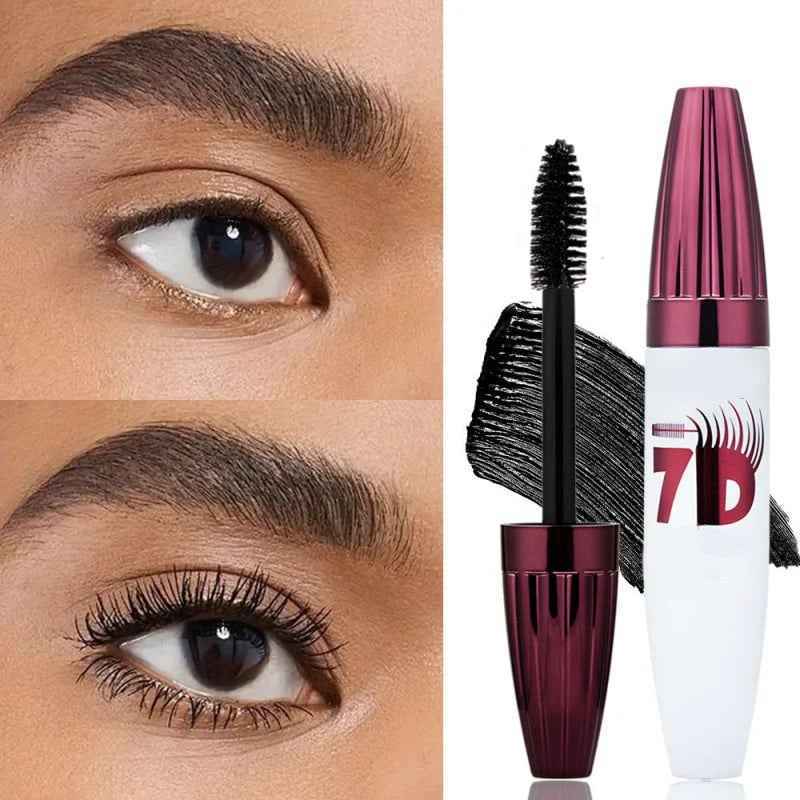 7D Waterproof Curling & Lengthening Mascara, Smudge-Proof Volumizing Mascara