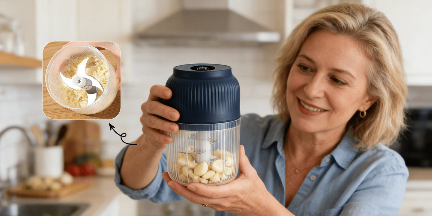 🔥50% OFF Today! Mini Electric Garlic Chopper for Quick Kitchen Prep