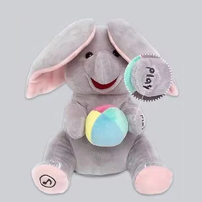 Interactive Peek-A-Boo Elephant Plush – Sings & Flaps Its Ears