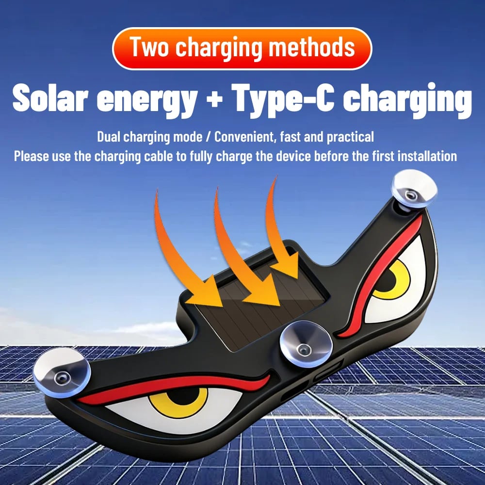 🔥Last Day - Solar Demon Eye LED Car Window Light