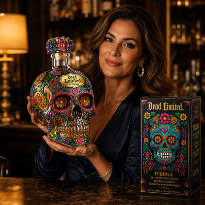 🔥Limited Edition 50% OFF 🍷Day of the Dead Limited Edition Tequila Skull Glass Bottle