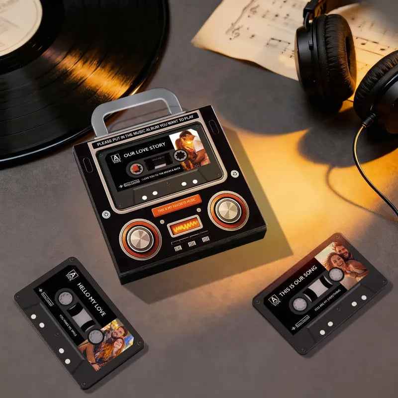 Music Mix Tape Fridge Magnet NFC Cassette-Shaped