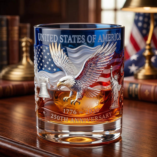 Limitierte Auflage 2026 USA 250. Jubiläums-Gedenkglas – 1776-2026 Heritage Edition