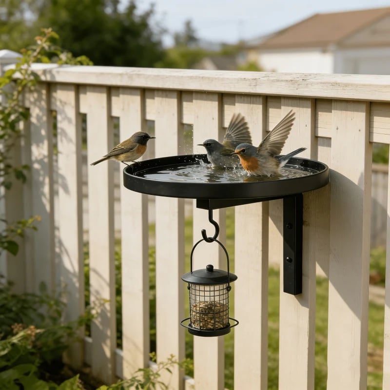 🔥Last Day 49% OFF !!! Wall-Mounted Metal Bird Bath a?? Antique Bronze Finish