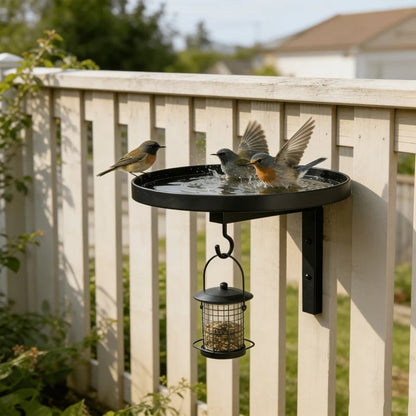 🔥Last Day 49% OFF !!! Wall-Mounted Metal Bird Bath a?? Antique Bronze Finish