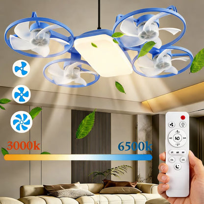 🔥50% Off |💡Drone-Inspired LED Ceiling Fan Light