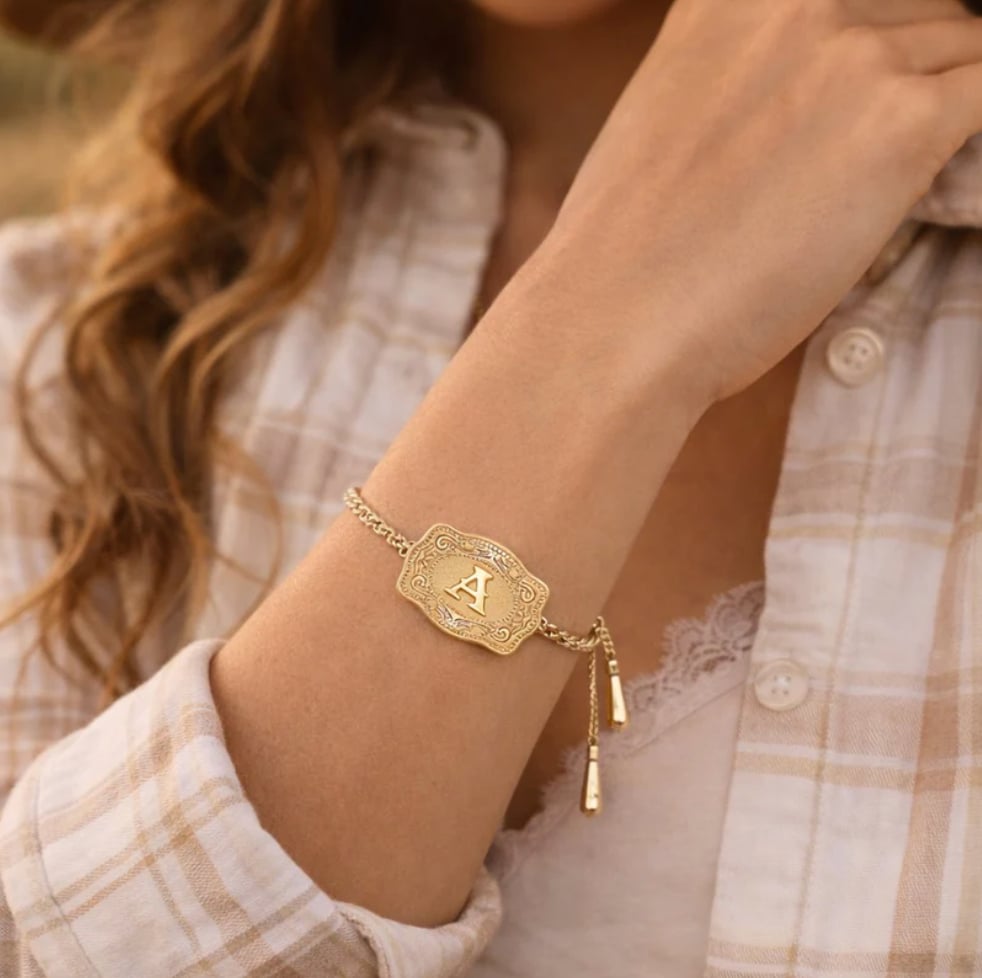 🔥Last day 48% off western style adjustable initial country bracelet