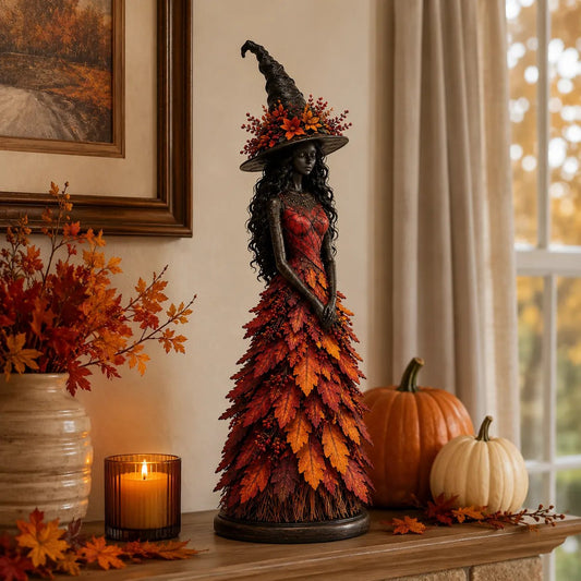 Enchanted Autumn Witch Figurine