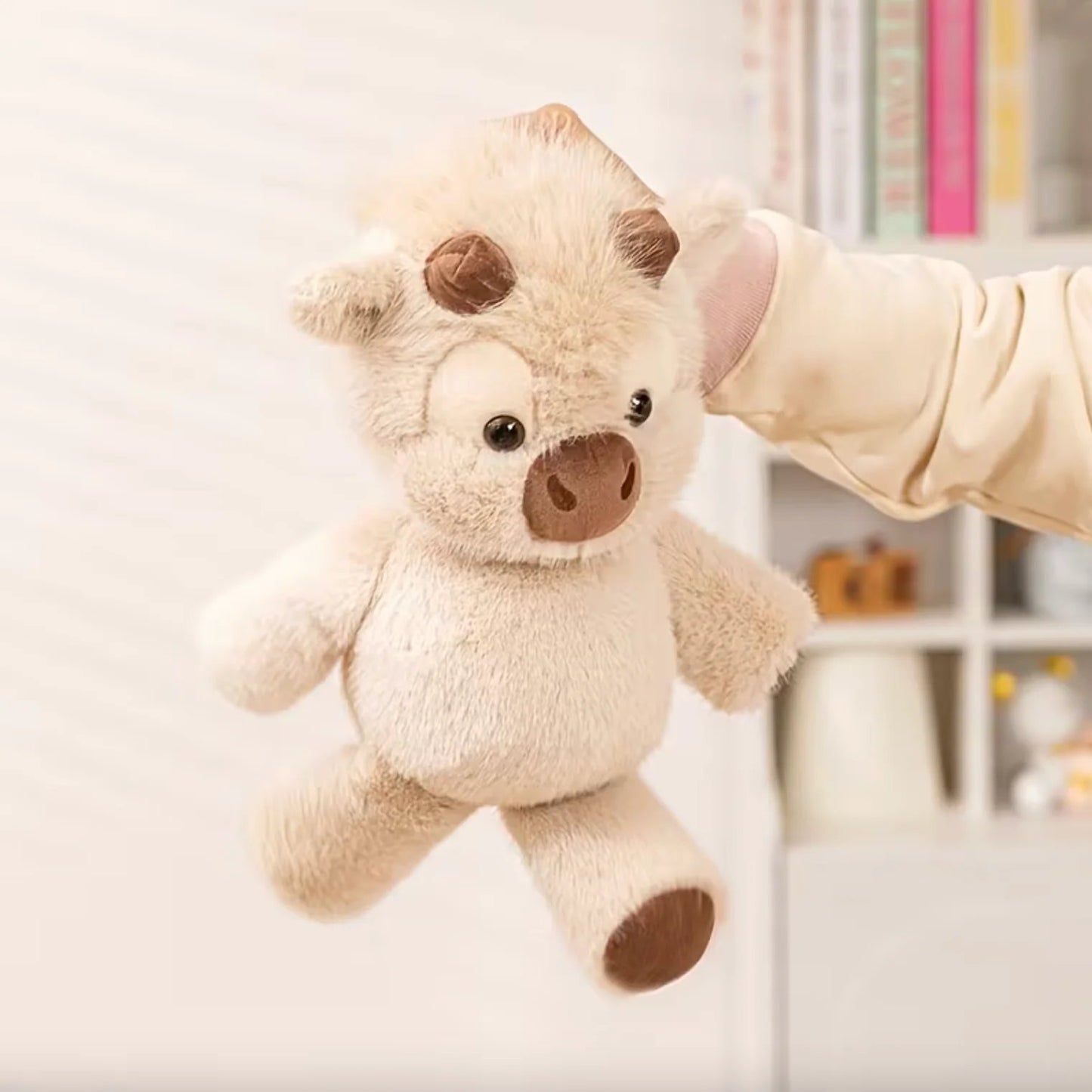 Fluffy Farm Cow Plush
