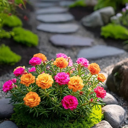 🌸Moss Rose Seeds: Perennial Flower Seeds, Large Colorful Blooms, Easy to Grow for Your Garden