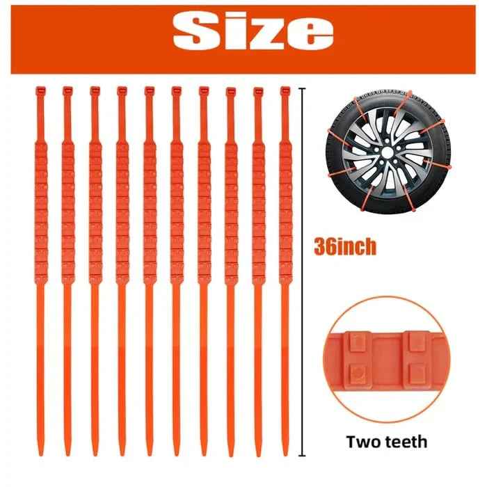 🔥2025 Winter Hot Sale🔥Universal Reusable Anti-skid PE Tire Chains