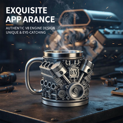 ⚡✨🚘️Ultimate V8 Engine Theme Gift Mug · The Dream Choice for Car Enthusiasts