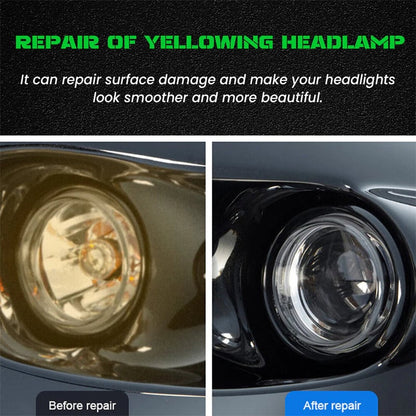 🚗[Headlight Crystal Restorer] — One wipe removes haze, yellow lenses turn crystal bright. Renew your lights, shine like new in seconds! ✨🔦