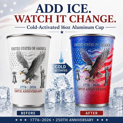 🔥LAST DAY 49% OFF -🦅 Pour Ice-Cold Beer | USA 250th Anniversary Color Changing Cup 🎉