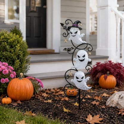 👻🎃 Solar Halloween Little Ghost Garden Stake Light – Glowing Outdoor Halloween Garden Décor