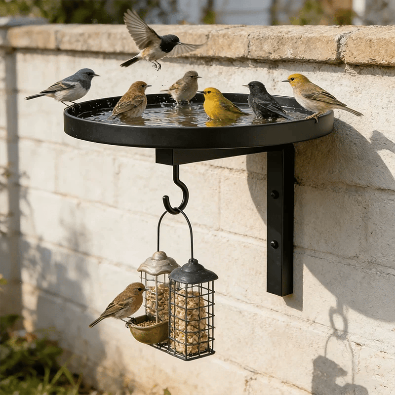 🔥Last Day 49% OFF !!! Wall-Mounted Metal Bird Bath a?? Antique Bronze Finish