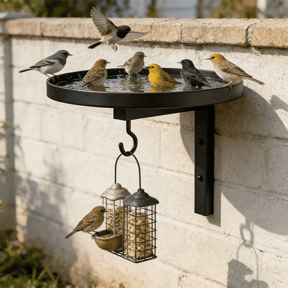 🔥Last Day 49% OFF !!! Wall-Mounted Metal Bird Bath a?? Antique Bronze Finish