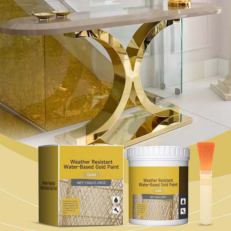 🎨🏡Water-Based Weather-Resistant Gold Paint