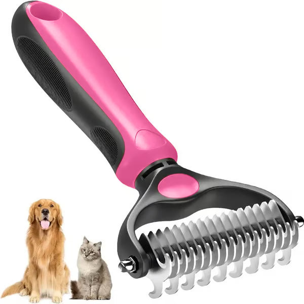 🔥Hot Sale 50% OFF!!🐾Professional Double-Sided Pet Grooming Rake ✨