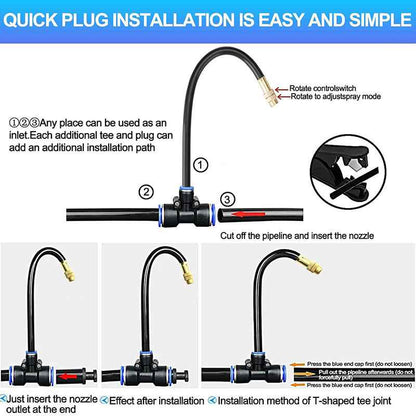 Drip Irrigation Kit with 360° Flexible Hose