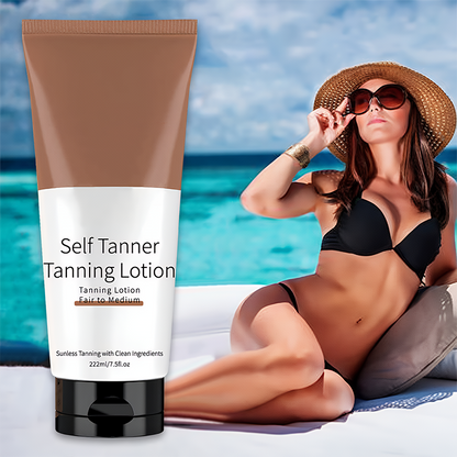🌞 Silky Smooth Self Tanner Lotion – Get a Natural, Long-Lasting Sun-Kissed Glow Without the Sun, No Orange, No Streaks