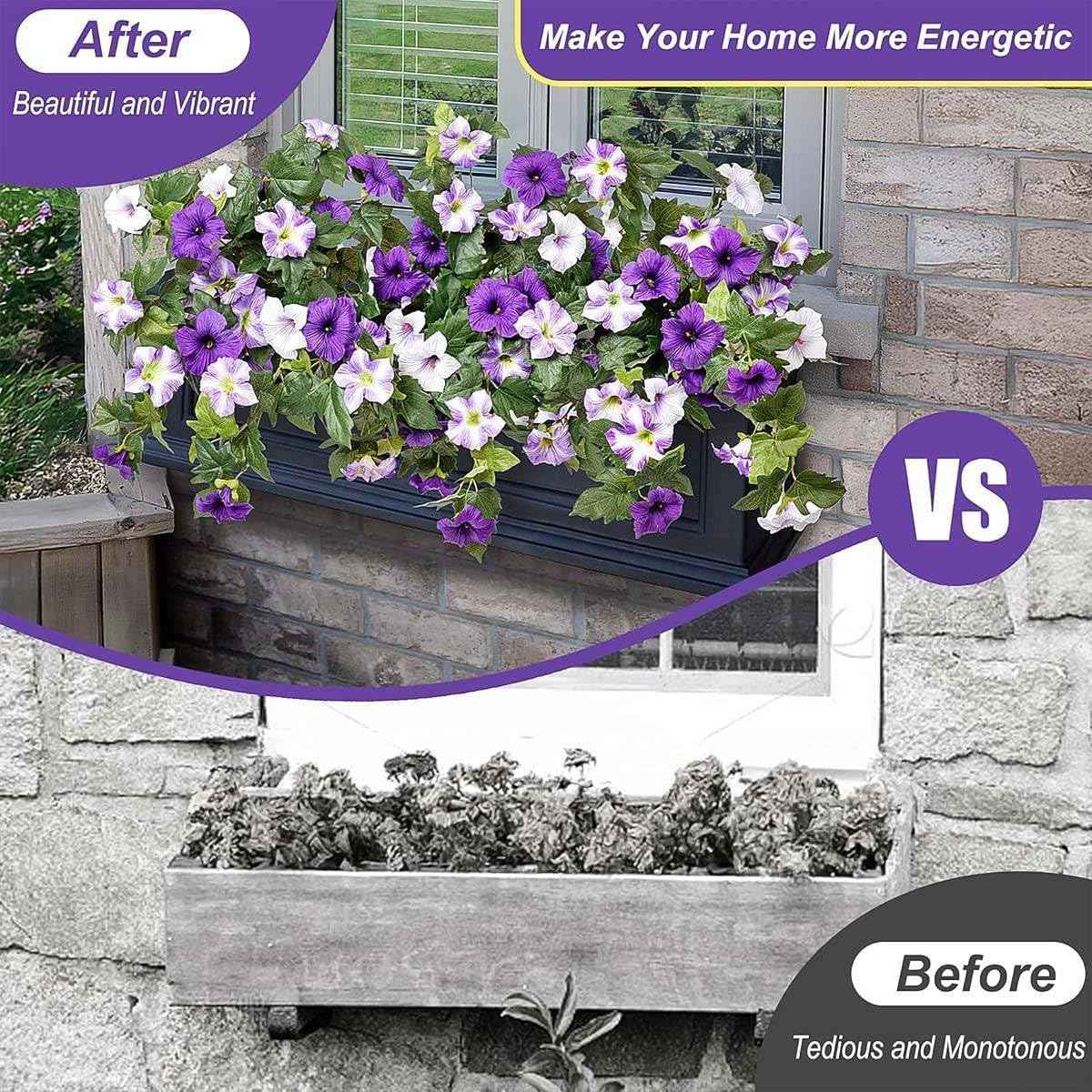 🌺🌷Artificial Fake Petunia Flowersfor Outdoor Decoration ✨(2Pcs)