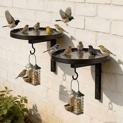 🔥Last Day 49% OFF !!! Wall-Mounted Metal Bird Bath a?? Antique Bronze Finish