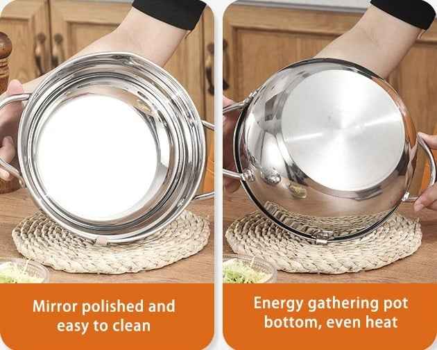 🔥Stainless Steel Frying Pot with Thermometer and Oil Drip Drainer Rack🎉