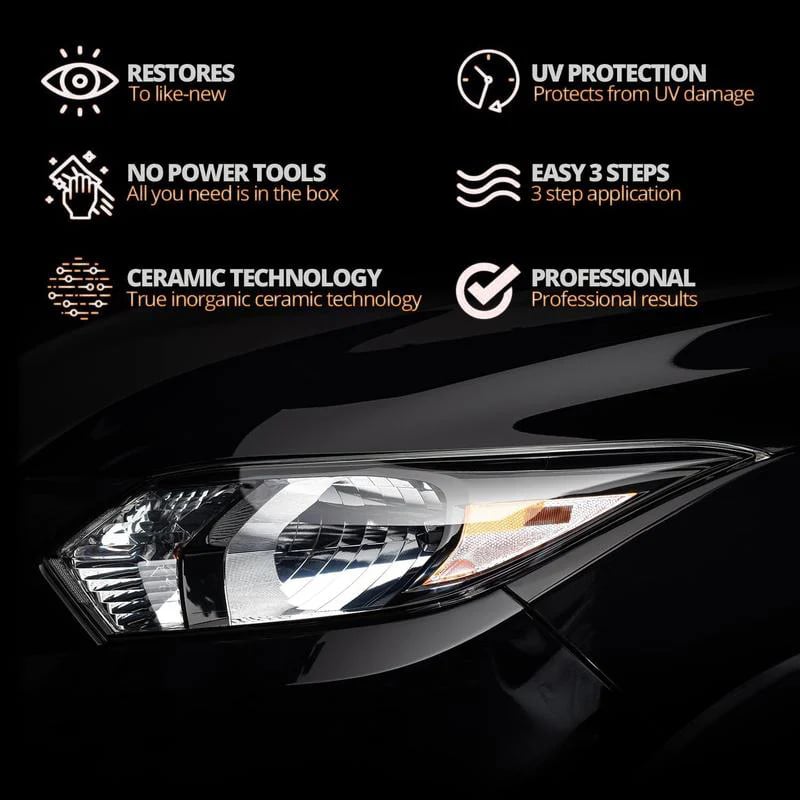🚗[Headlight Crystal Restorer] — One wipe removes haze, yellow lenses turn crystal bright. Renew your lights, shine like new in seconds! ✨🔦