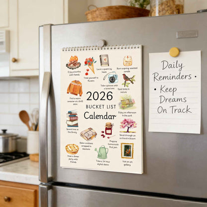 📅 2026 Bucket List Wall Calendar