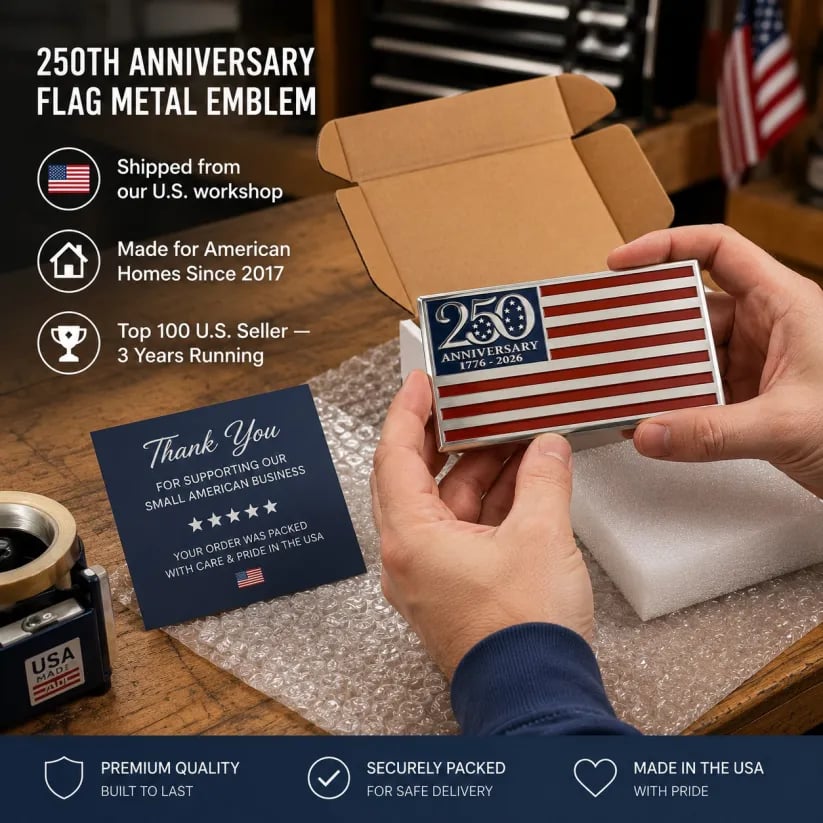 🔥Independence Day 50% OFF- ★250th Anniversary Metal Flag Emblem★