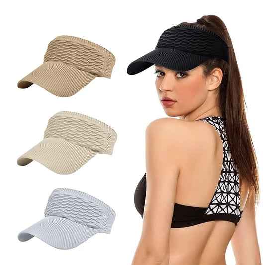 2-Pack Women's High Ponytail Sun Visor Hats