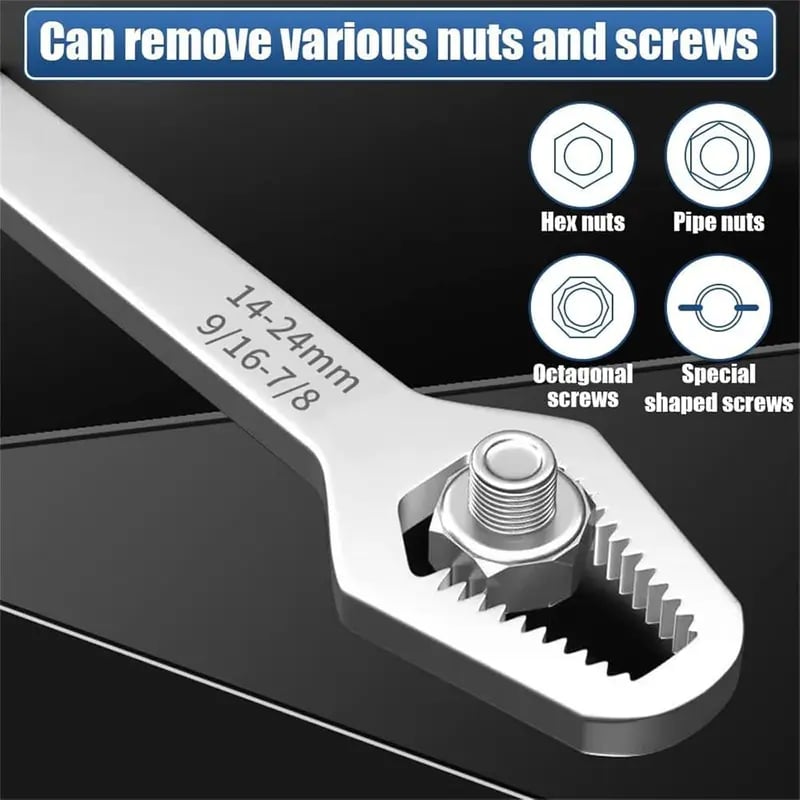 【🤩Buy 1 Get 1 Free】🔧Double-Ended Torx Wrench🛠️, Universal Automotive Torx Wrench 8-24mm Self-Tightening🔧