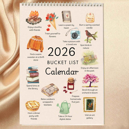 📅 2026 Bucket List Wall Calendar