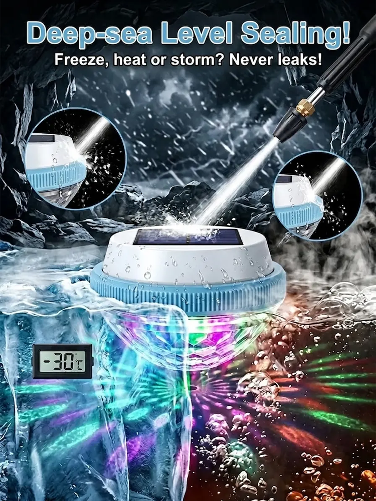 【0 Electricity Cost Aurora Pool】Solar Floating Light