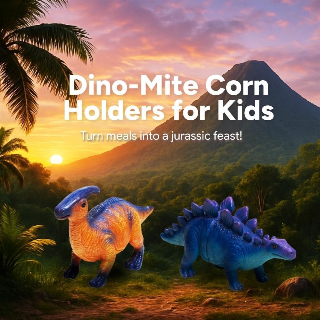 🔥Last Day Promotion🦖 Dino Bite Corn Holders™ 🌽Turn Ordinary Corn Into The Most Fun Thing On The Table🧒