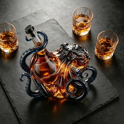 📦Limited Stock • Restock Takes Time⏰🐙3D Sculpted Octopus Collector's Edition Bottle🥃