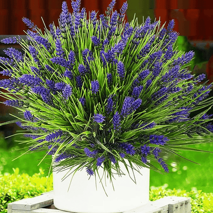 🪻Flash Sale-50% Off🔥Lavender Artificial Flowers,UV Resistant Outdoor Fake Plants(1 Bundle length 13.8inches)