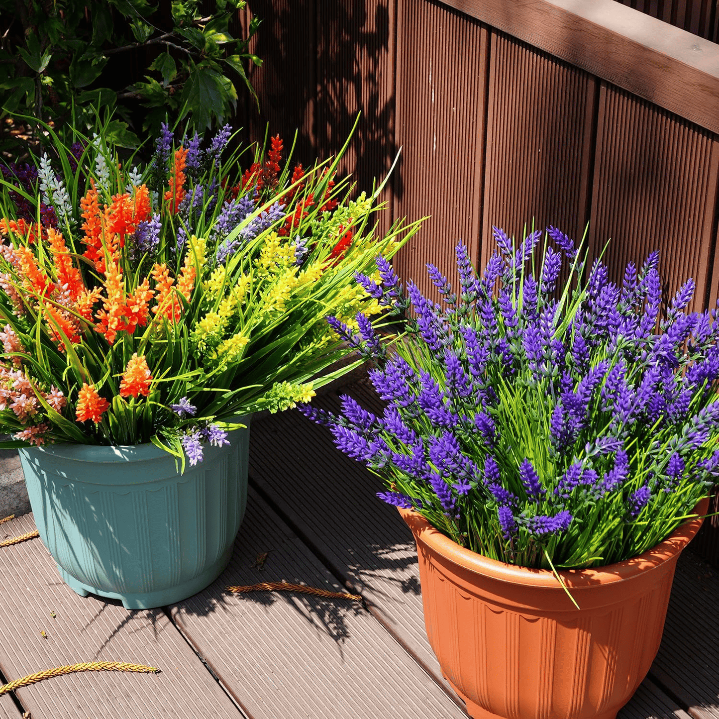 🪻Flash Sale-50% Off🔥Lavender Artificial Flowers,UV Resistant Outdoor Fake Plants(1 Bundle length 13.8inches)