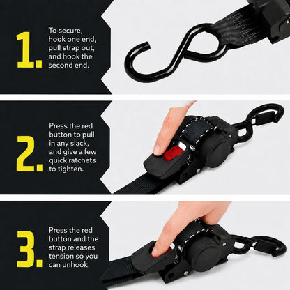 🔥Last Day Promotion - 49% OFF🔥Auto Retractable Ratchet Straps