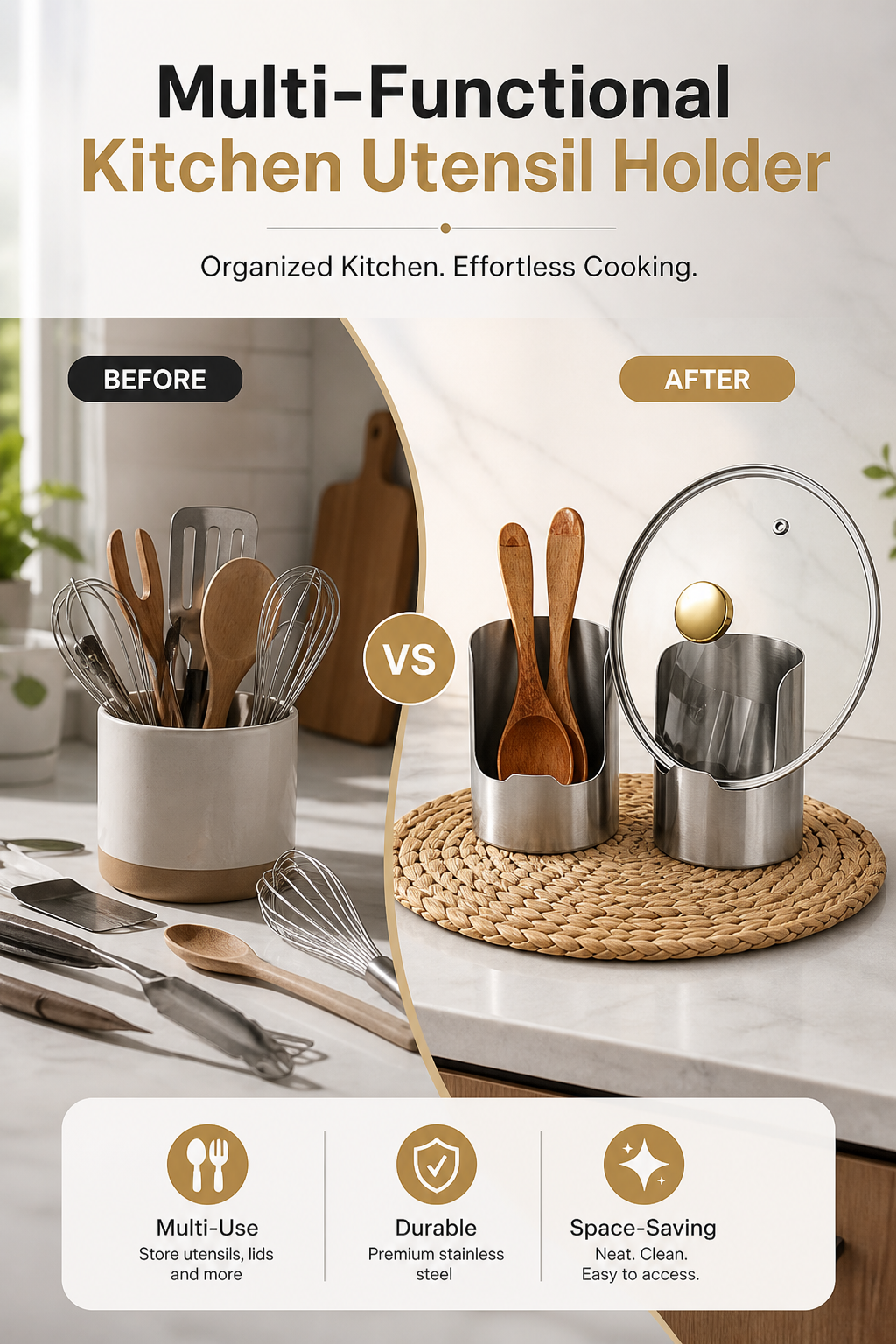Multi-Functional Kitchen Utensil Holder